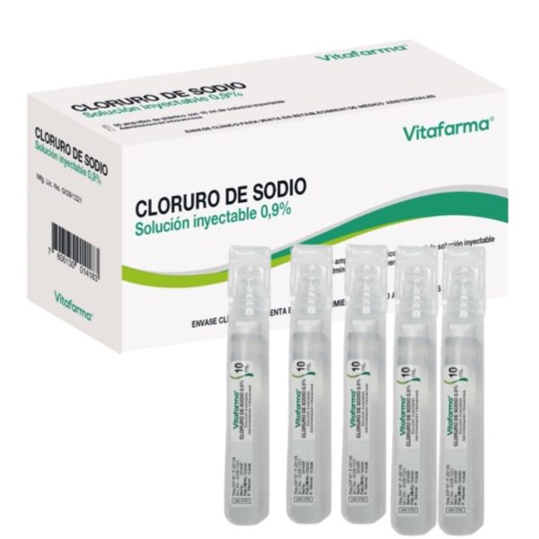 cloruro de sodio 0,9% 10ml 50u vitafarma