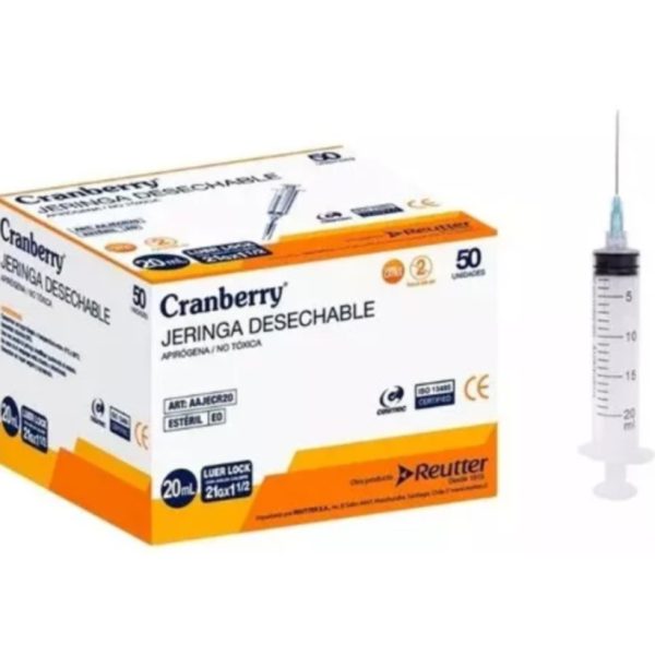 jeringa 20 ml 50u cranberry
