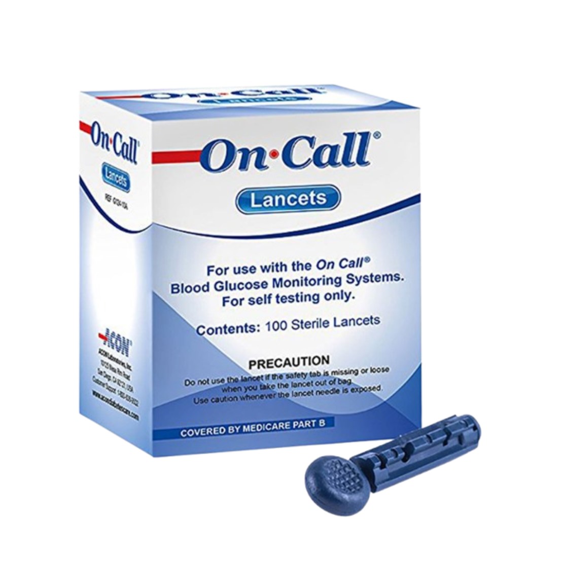 lancetas-para-glucometro-100u-on-call lancetas para glucometro 100u on call - Imagen 1