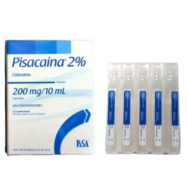 lidocaina 2% 10ml 10u pisa